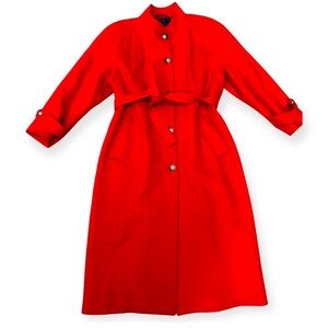London Fog Vintage Wool Pea Coat in British Red !❤️